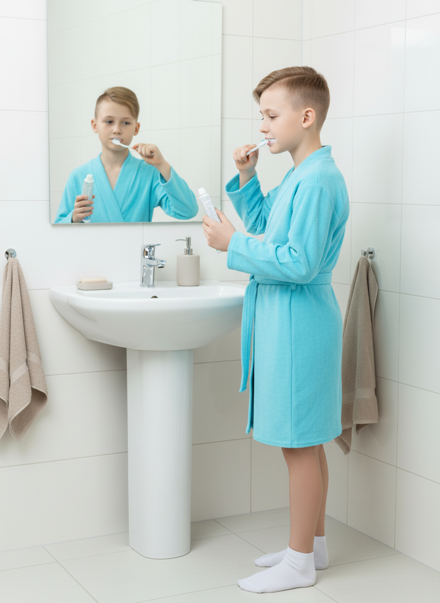 Халат Утенок 909/1 св.бирюза - фото 5