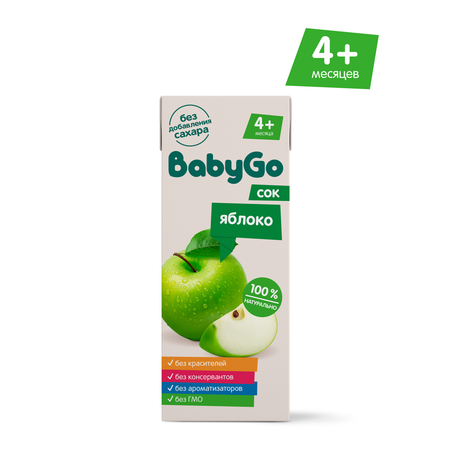 Сок BabyGo Яблоко с 4 мес 0.2 л