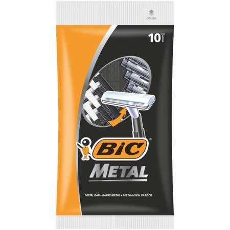 Набор бритв BIC одноразовых Metal 10 шт
