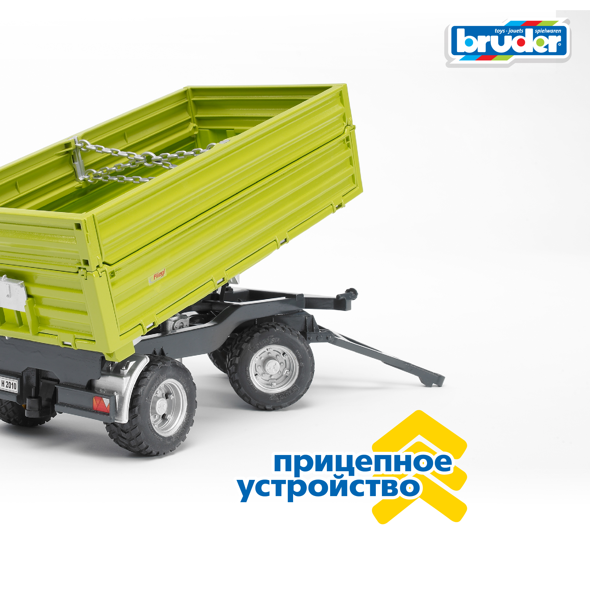 Прицеп Bruder Fliegl со съемным верхом 1:16 02-203 - фото 6