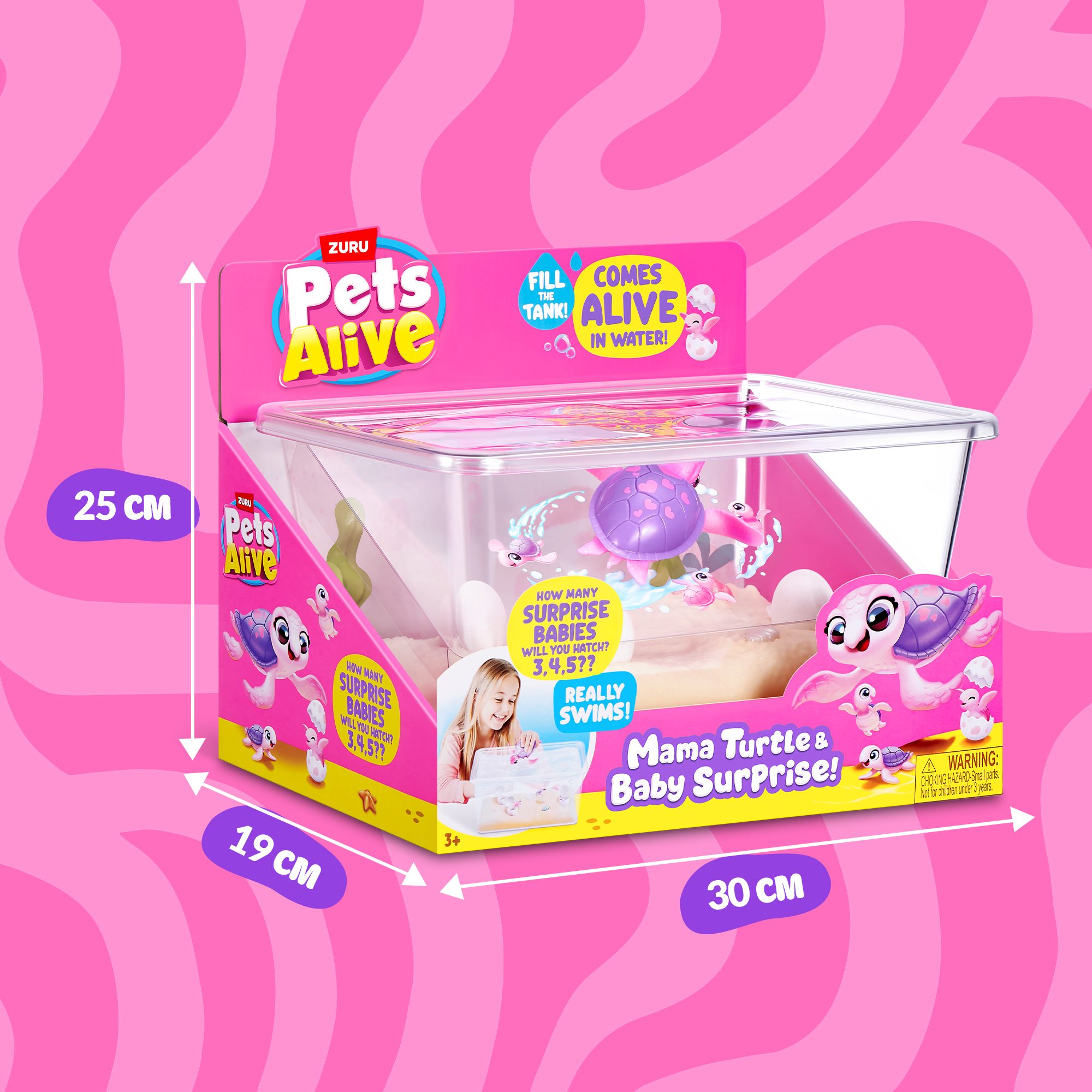 Игровой набор Zuru Pets Alive Мама черепаха с малышами - фото 3