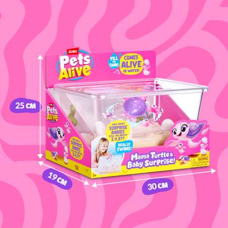 Игровой набор Zuru Pets Alive Мама черепаха с малышами