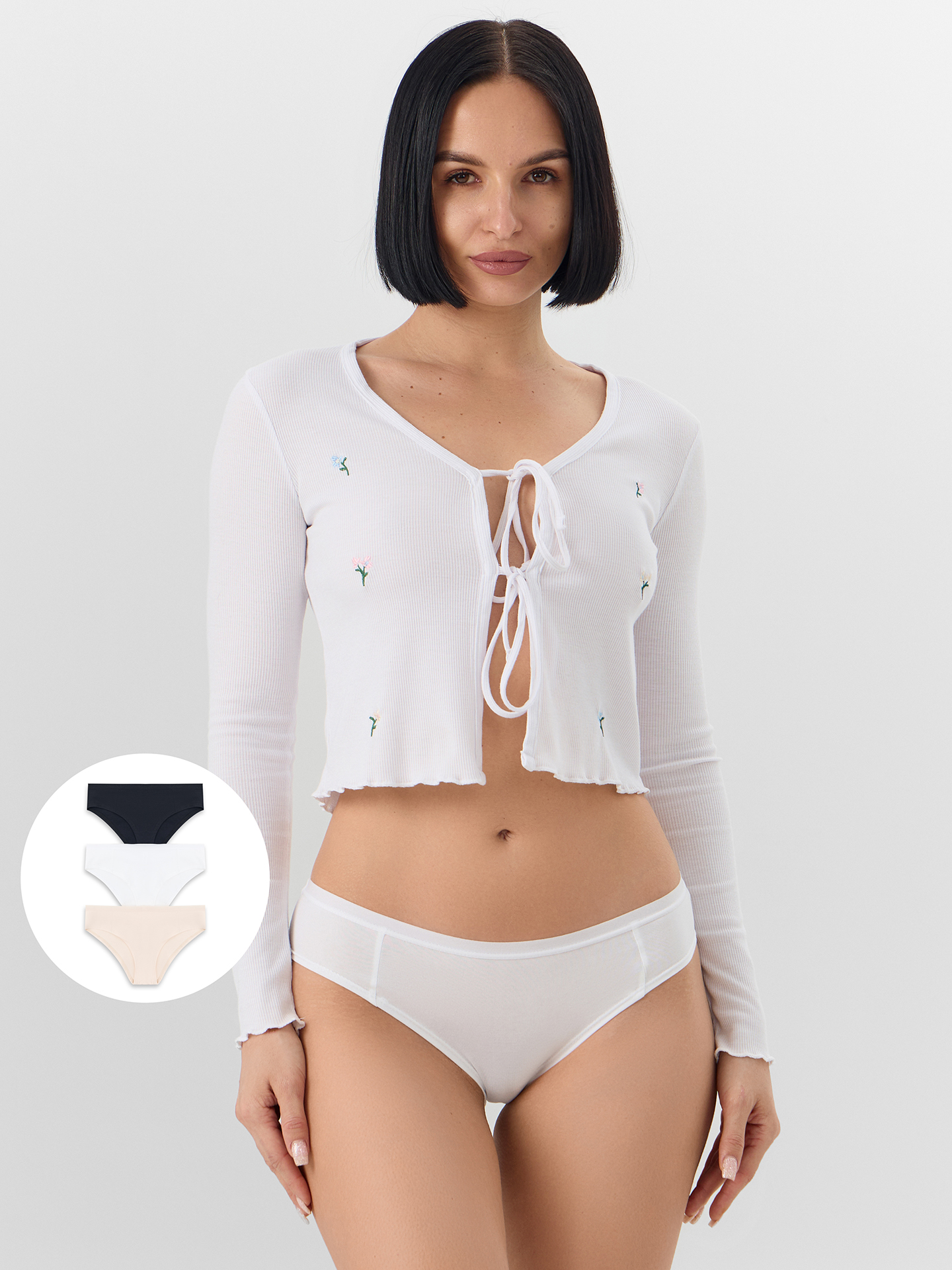 Изображение товара Женские трусы 3 шт Mark Formelle комфортабельные, мягкие, из хлопка