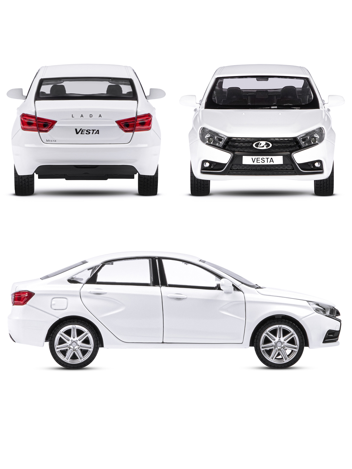 Автомобиль АВТОпанорама LADA Vesta 1:24 JB1251124 - фото 6
