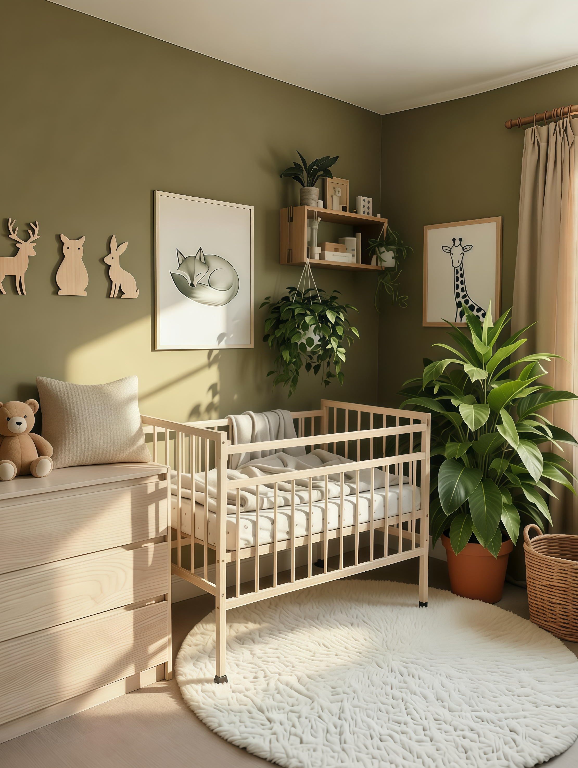 Детская кроватка Wloo на колесиках с механизмом опускания, без маятника (береза) - фото 7