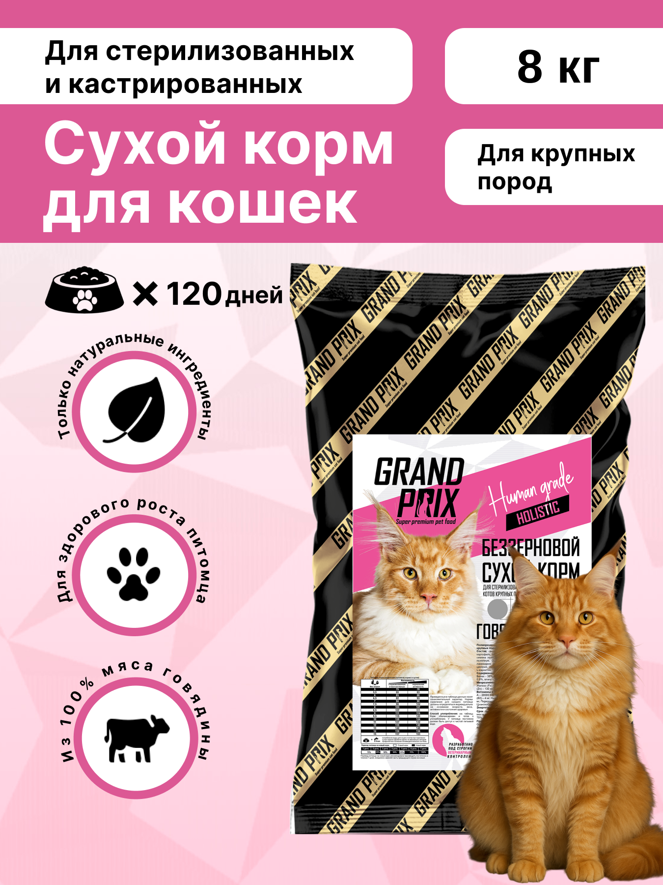 Корм сухой Grand Prix Для кошек - фото 1