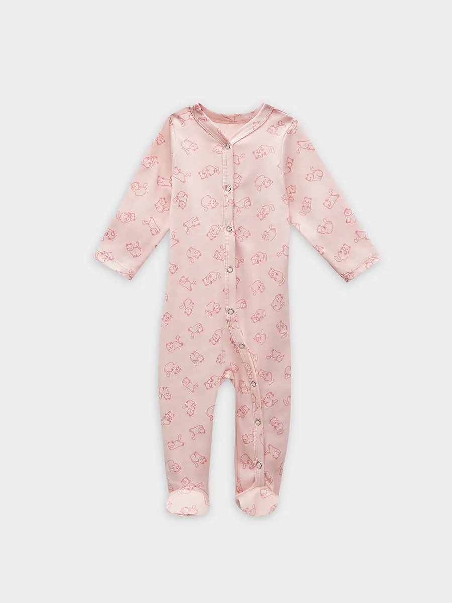 Комбинезон 2 шт Mark Formelle (Марк Формэль) 14005-2/котики на розовом +розово -коричневый - фото 12