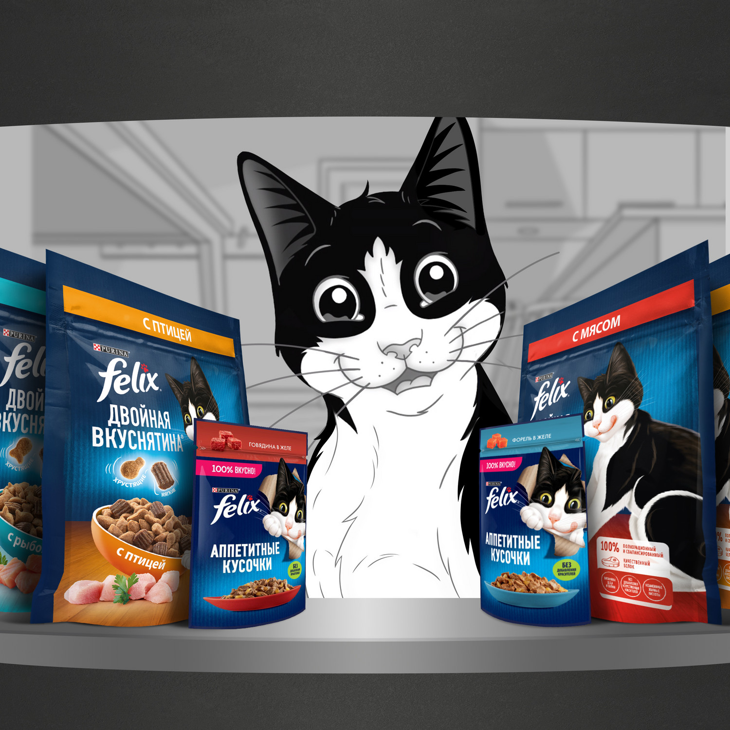 Корм для кошек Felix Двойная вкуснятина с птицей 600г - фото 8
