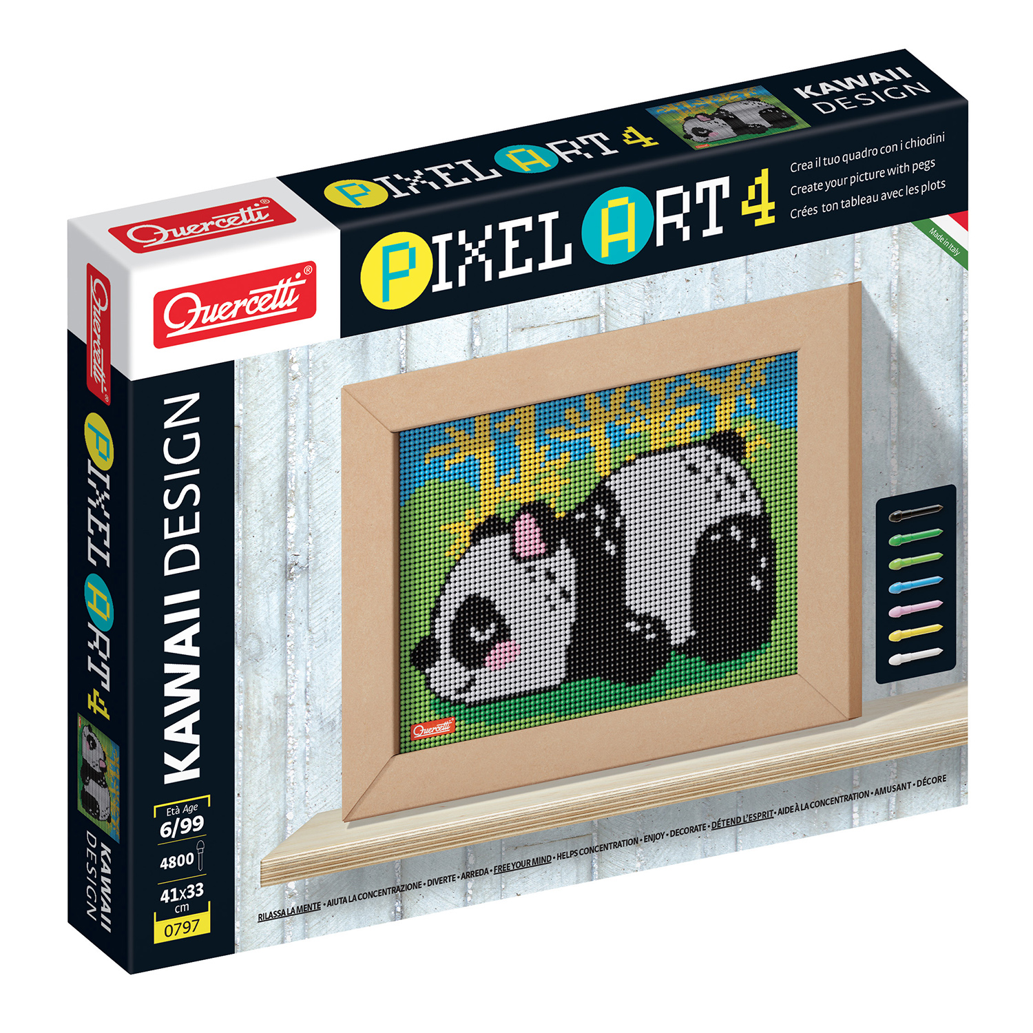 Мозаика QUERCETTI Pixel Art Kawaii Панда - фото 1