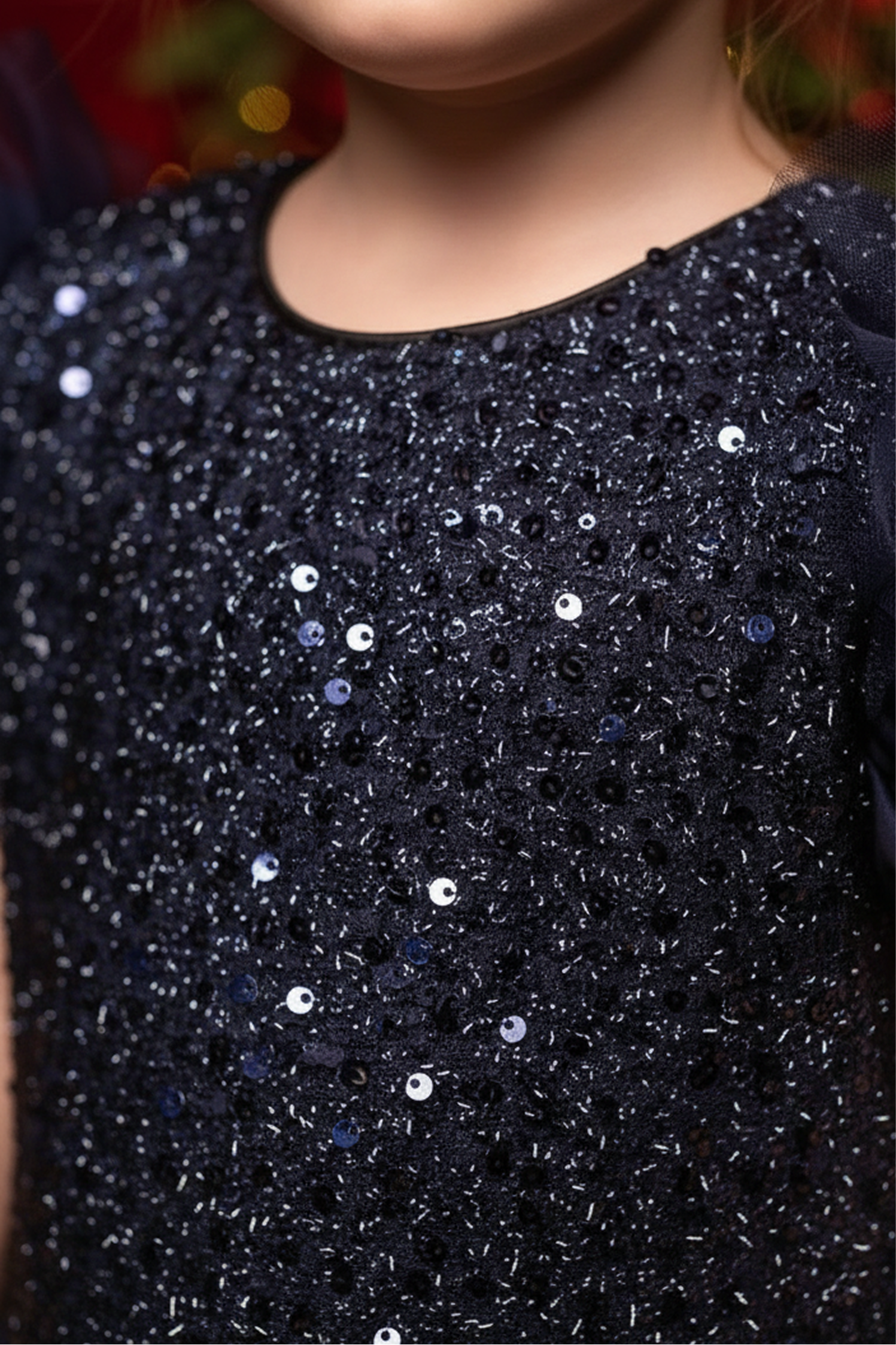 Платье Minilik Платье.Снежинка.Синий - фото 6