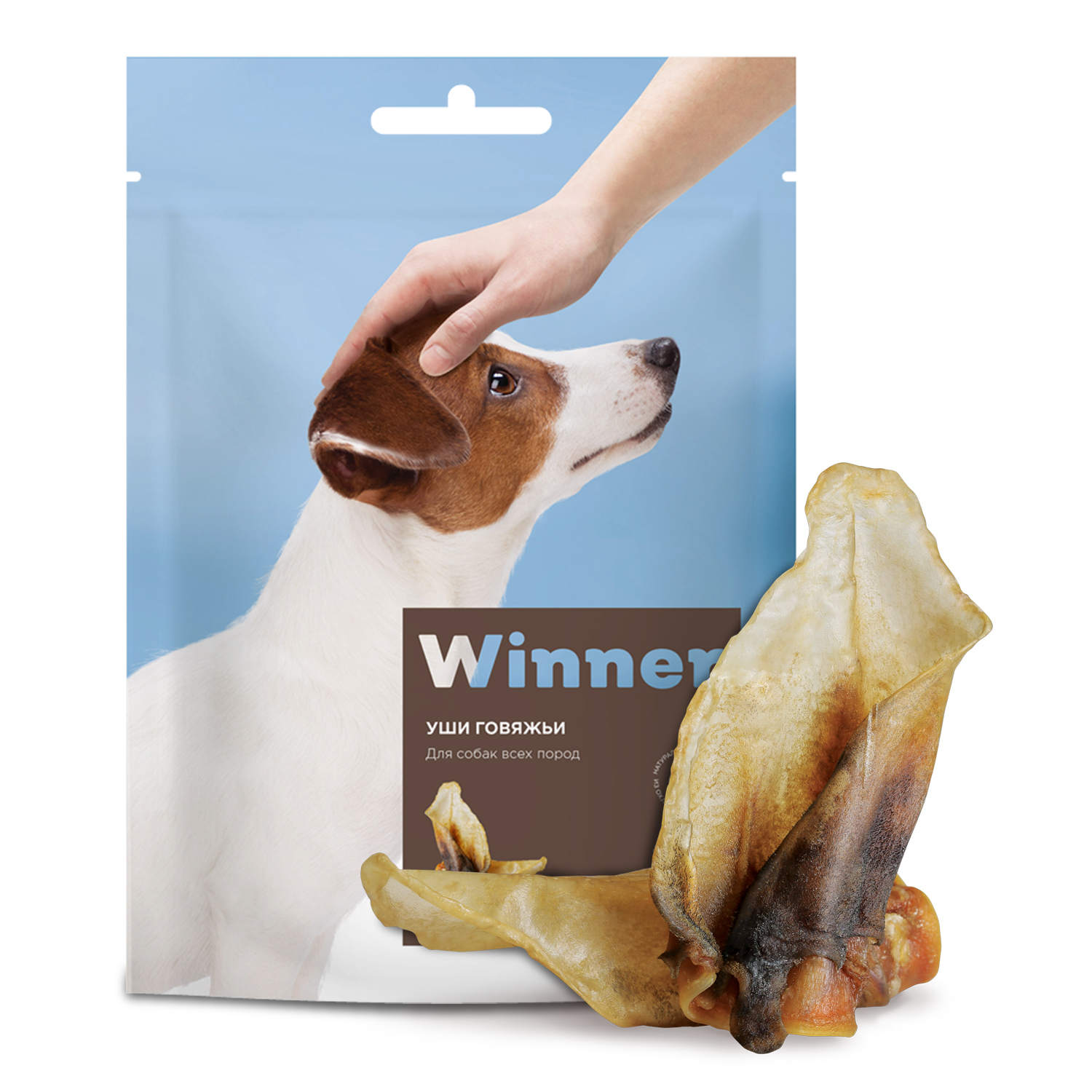 Лакомство для собак WINNER Уши говяжьи 70г - фото 2