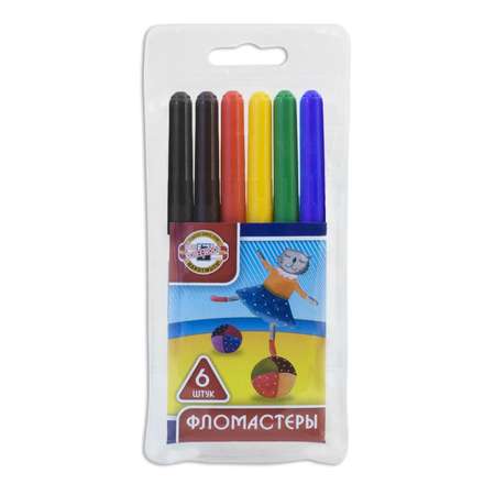 Фломастеры Koh-I-Noor 6 цв.