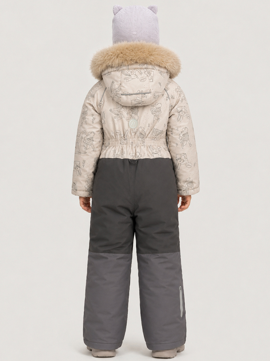 Комбинезон NIKASTYLE 8з0826 крем/кофе - фото 3