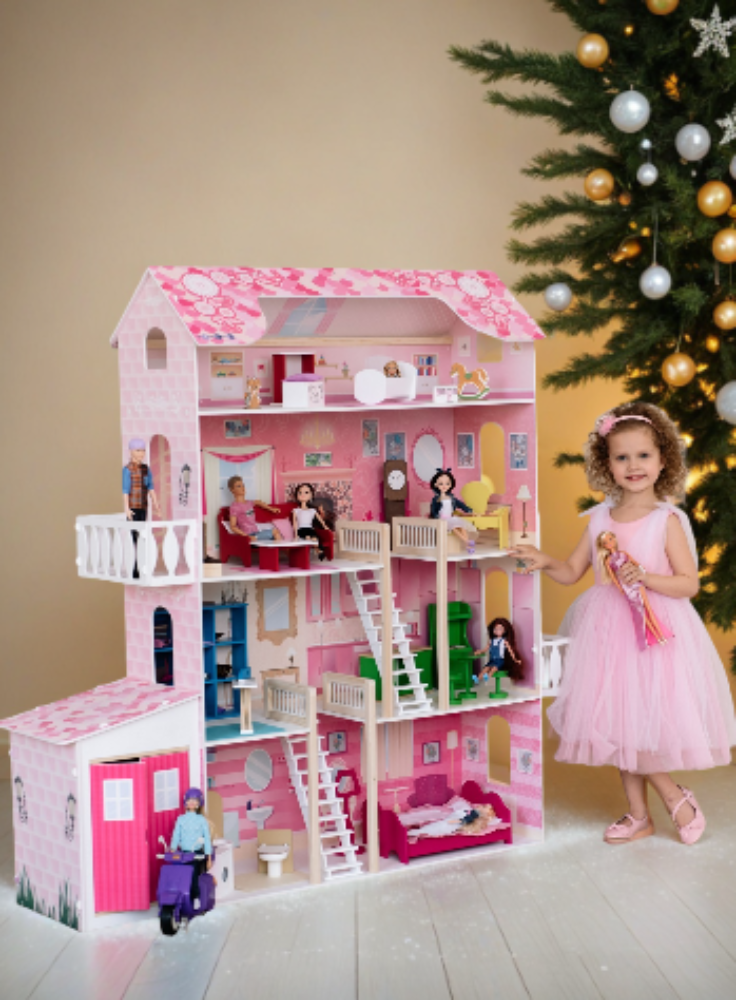 Домик для кукол PAREMO 121 см с мебелью PD316-01 - фото 1
