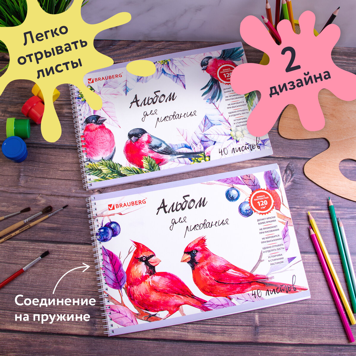 Альбом Brauberg А4 40 лист. 2 шт. - фото 2