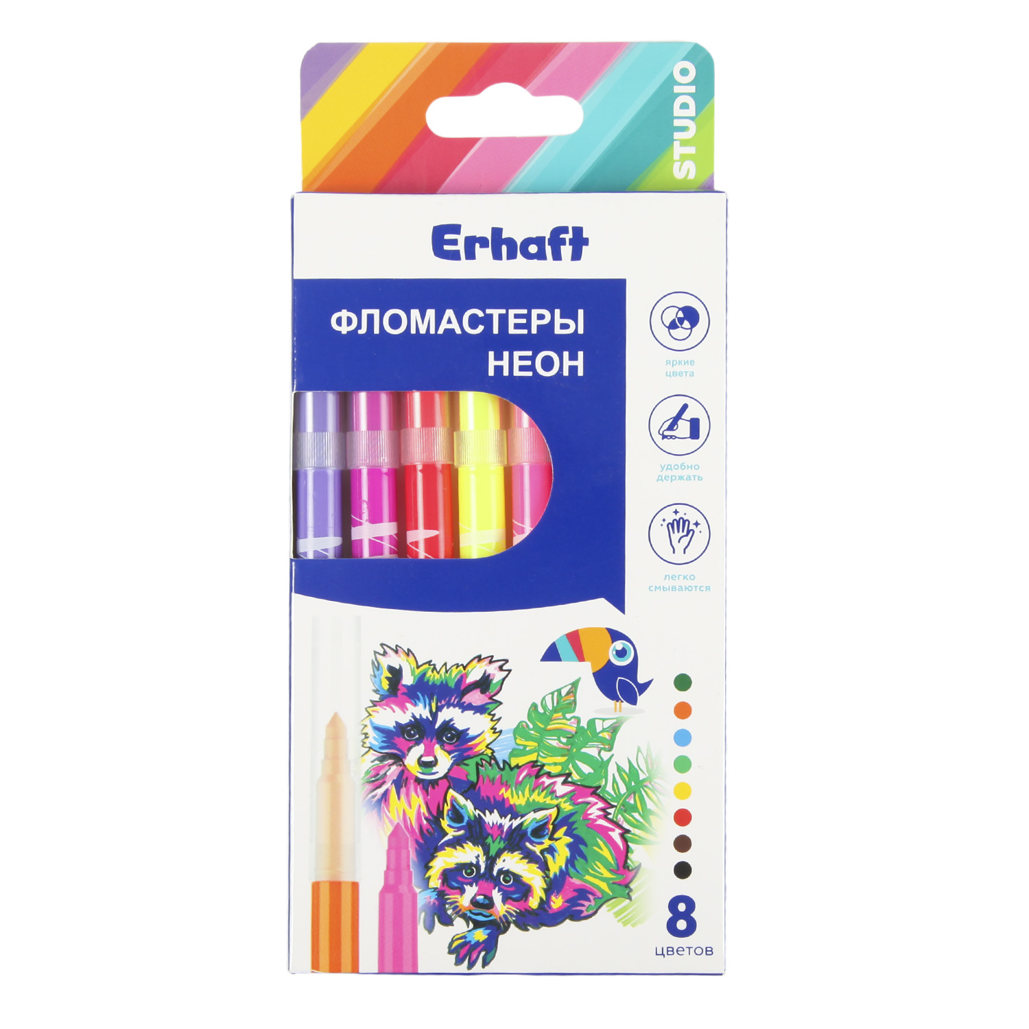 Фломастеры Erhaft 8 цв. - фото 1