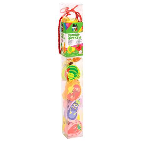Игрушка Bondibon шнуровка Овощи Фрукты дерево 12 штук