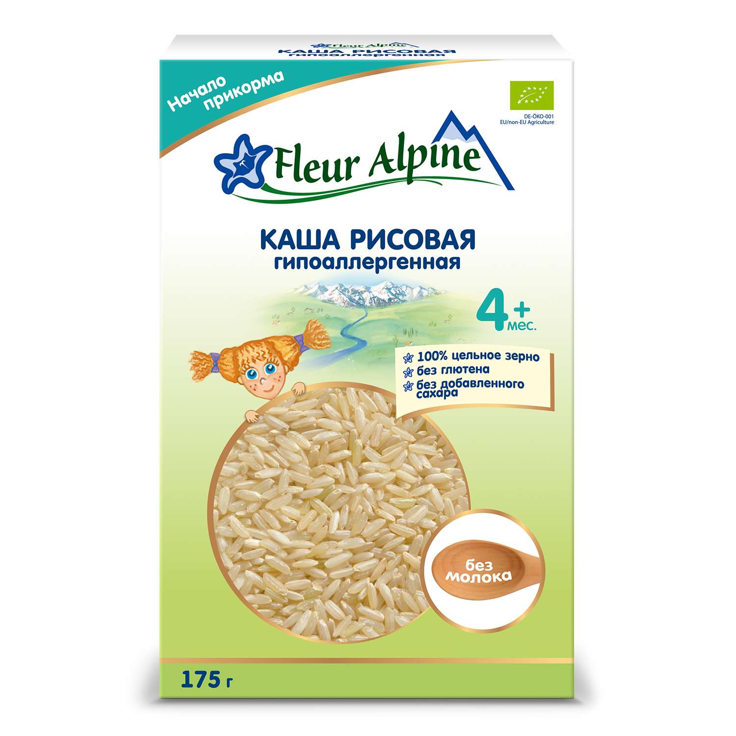 Каша Fleur Alpine безмолочная рисовая 175г с 4мес - фото 1