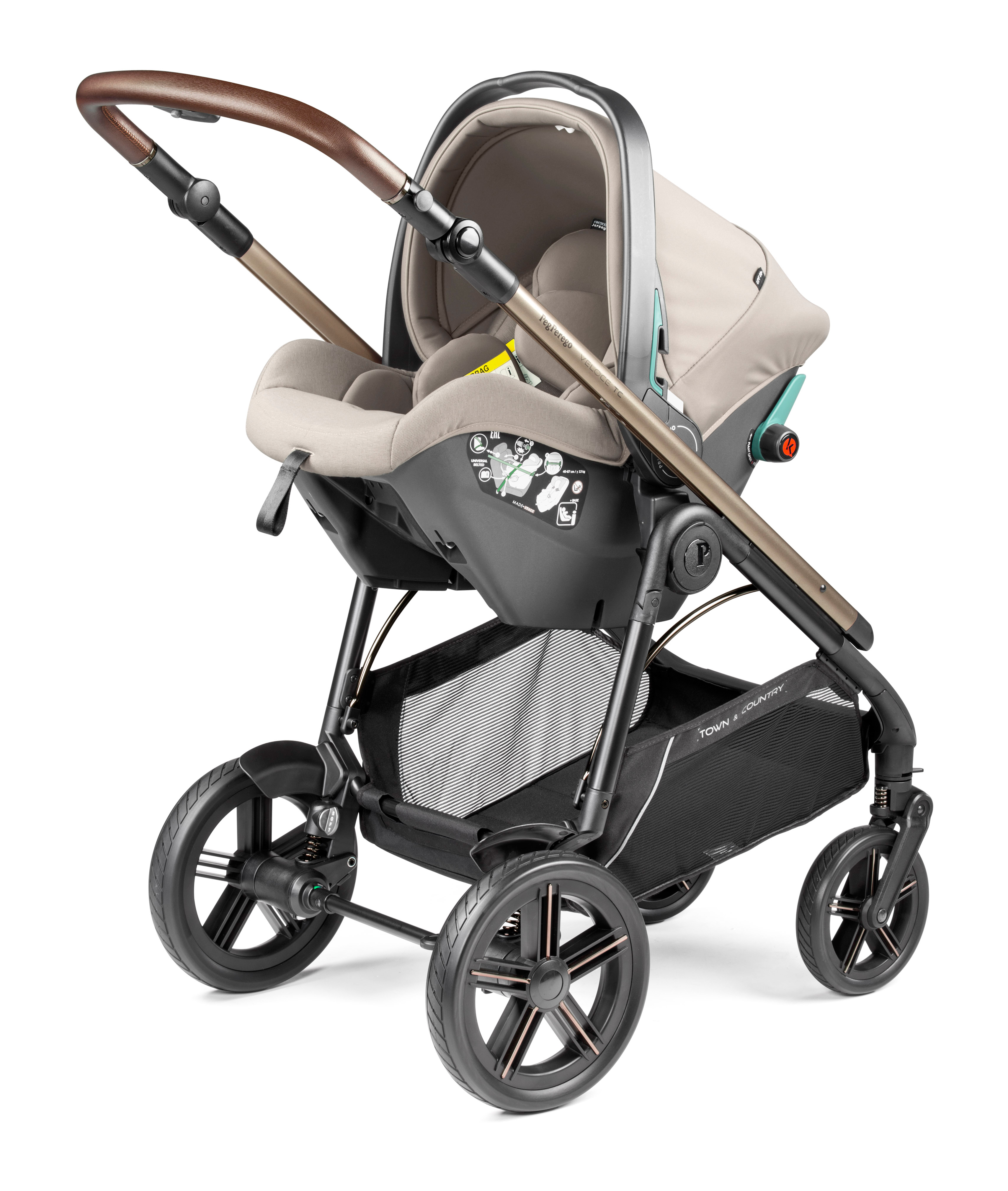 Автокресло Peg-Perego SLK 0 (0 -13 кг) бежевый - фото 2