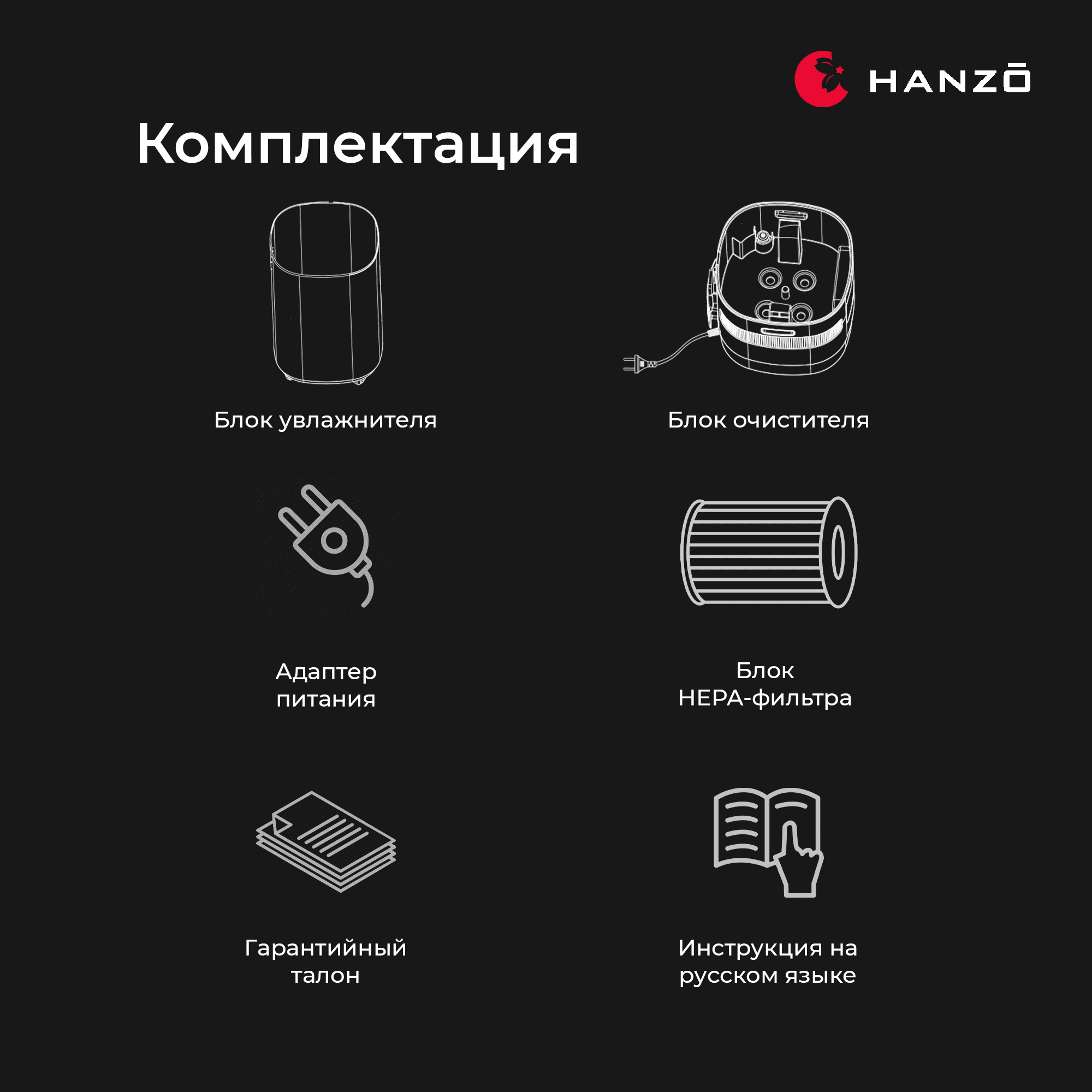 Очиститель воздуха с увлажнителем HANZO Hanzo Z15 - фото 3