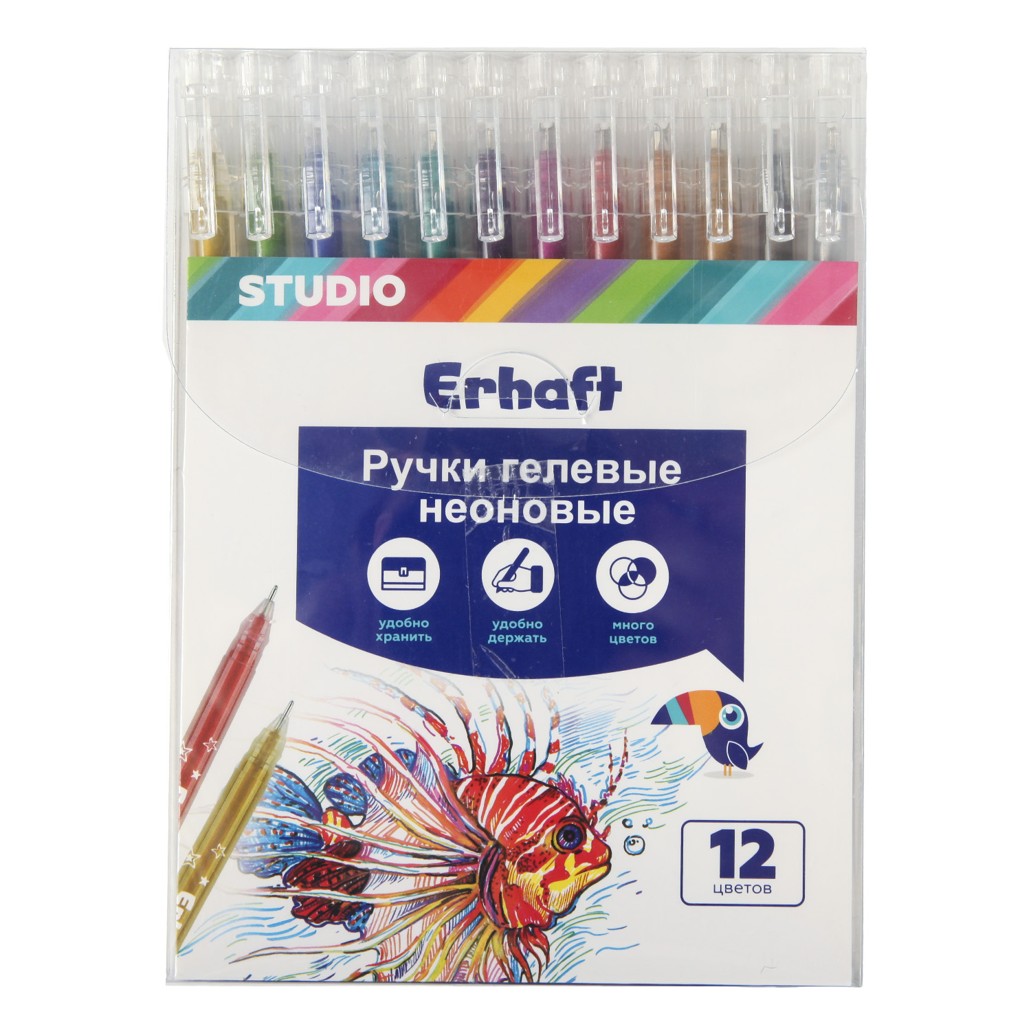 Ручка гелевая Erhaft 12 шт. - фото 1
