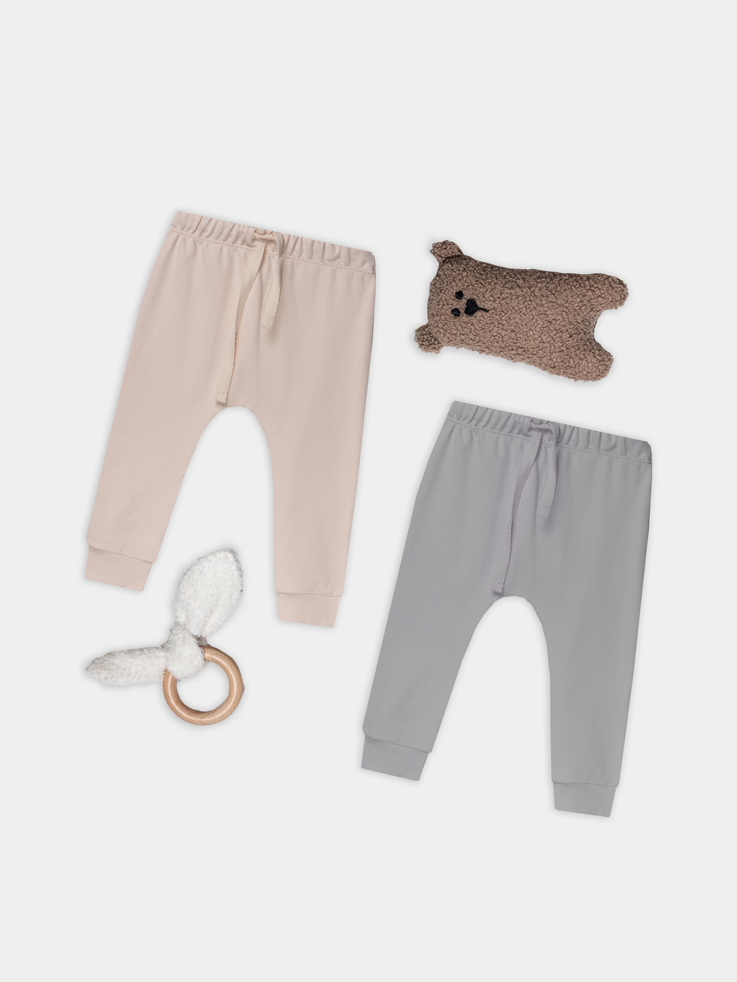 Брюки 2 шт Mark Formelle (Марк Формэль) 85113-2/серый +пудровый - фото 1