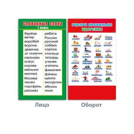 Карточки Мир поздравлений Русский язык Начальная школа