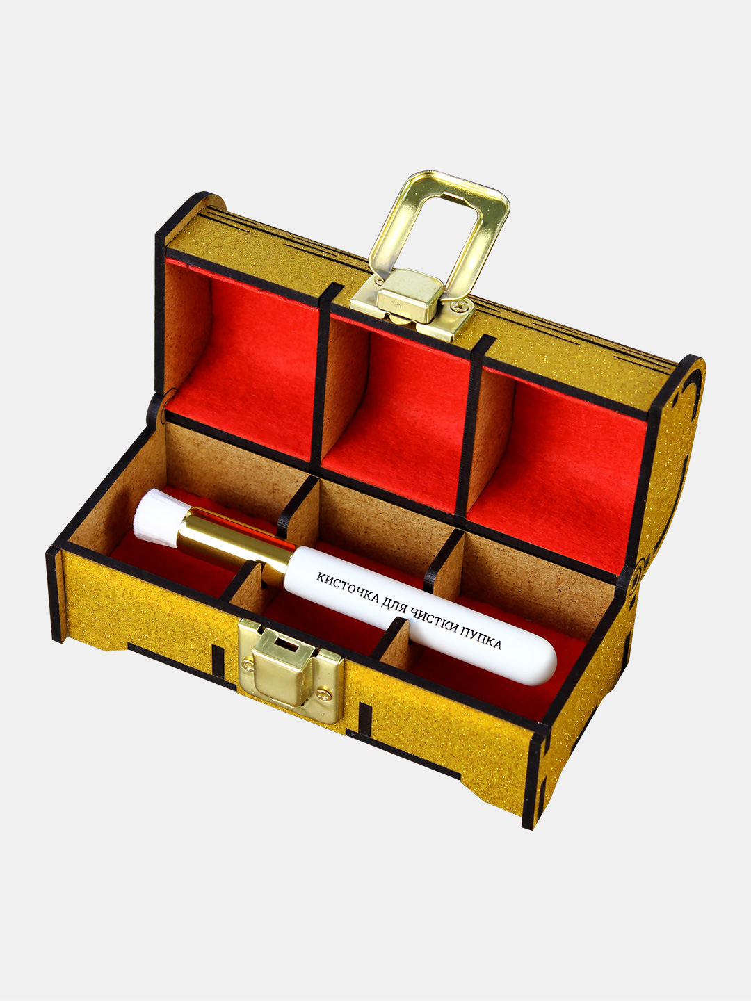 Подарочный набор "Кисточка для чистки пупка. Люкс-версия" (Gold brilliant luxury edition) - фото 2