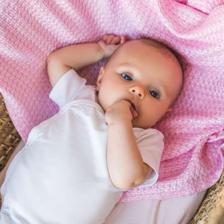 Плед Babyono бамбуковое розовое Арт.479/01 75х100см