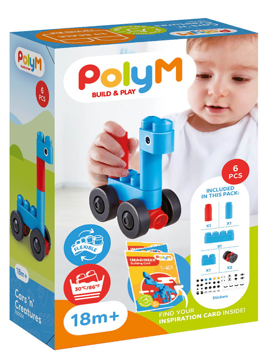 Конструктор Hape Автомобиль и существа из мини-блоков 6 дет. - фото 11