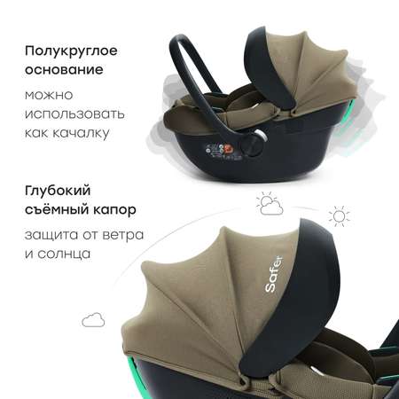 Автокресло Happy Baby SAFER 0 (0 -13 кг) зеленый