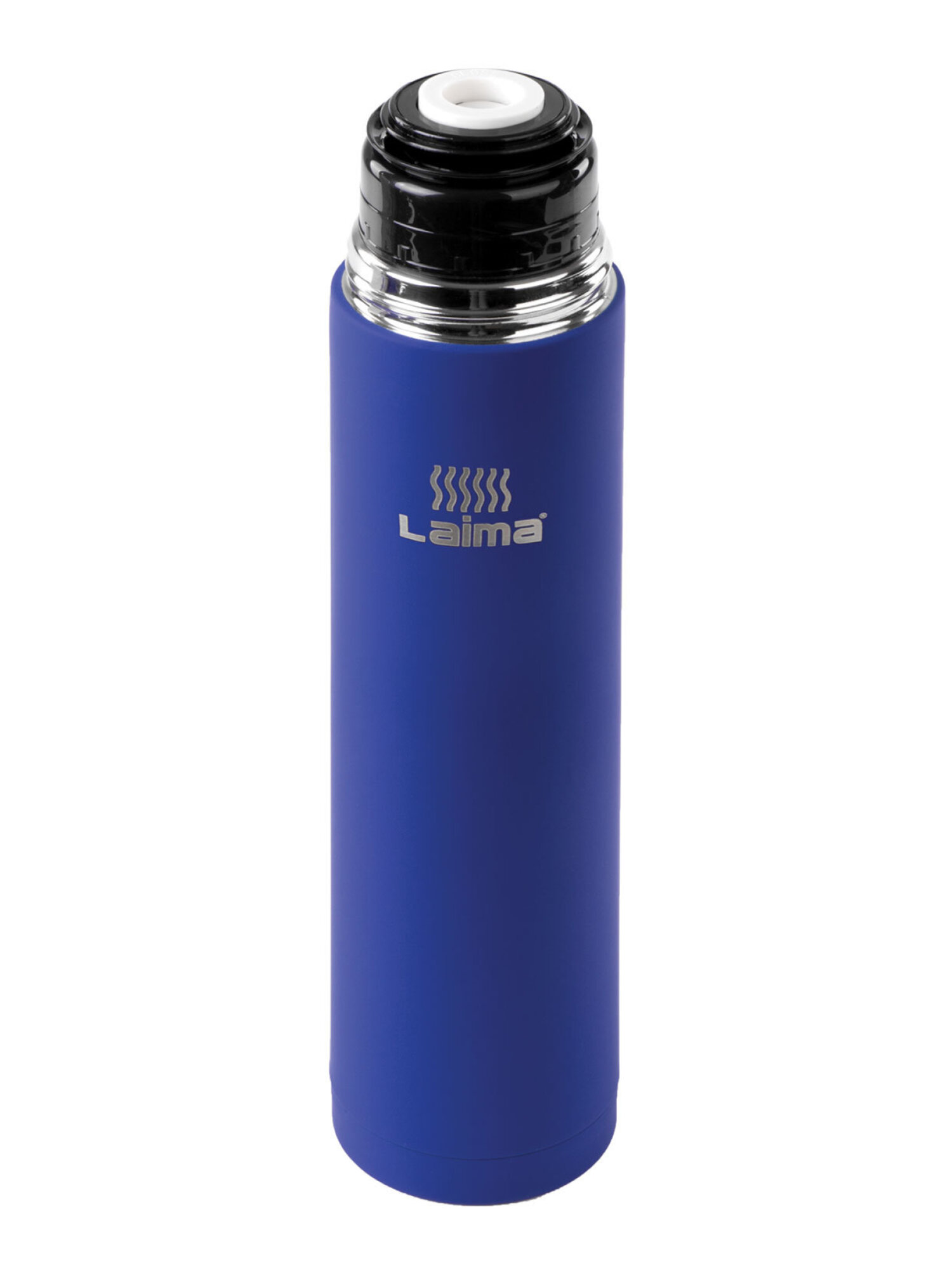 Термос Лайма классический с узким горлом 1 л нержавеющая сталь синий - фото 17