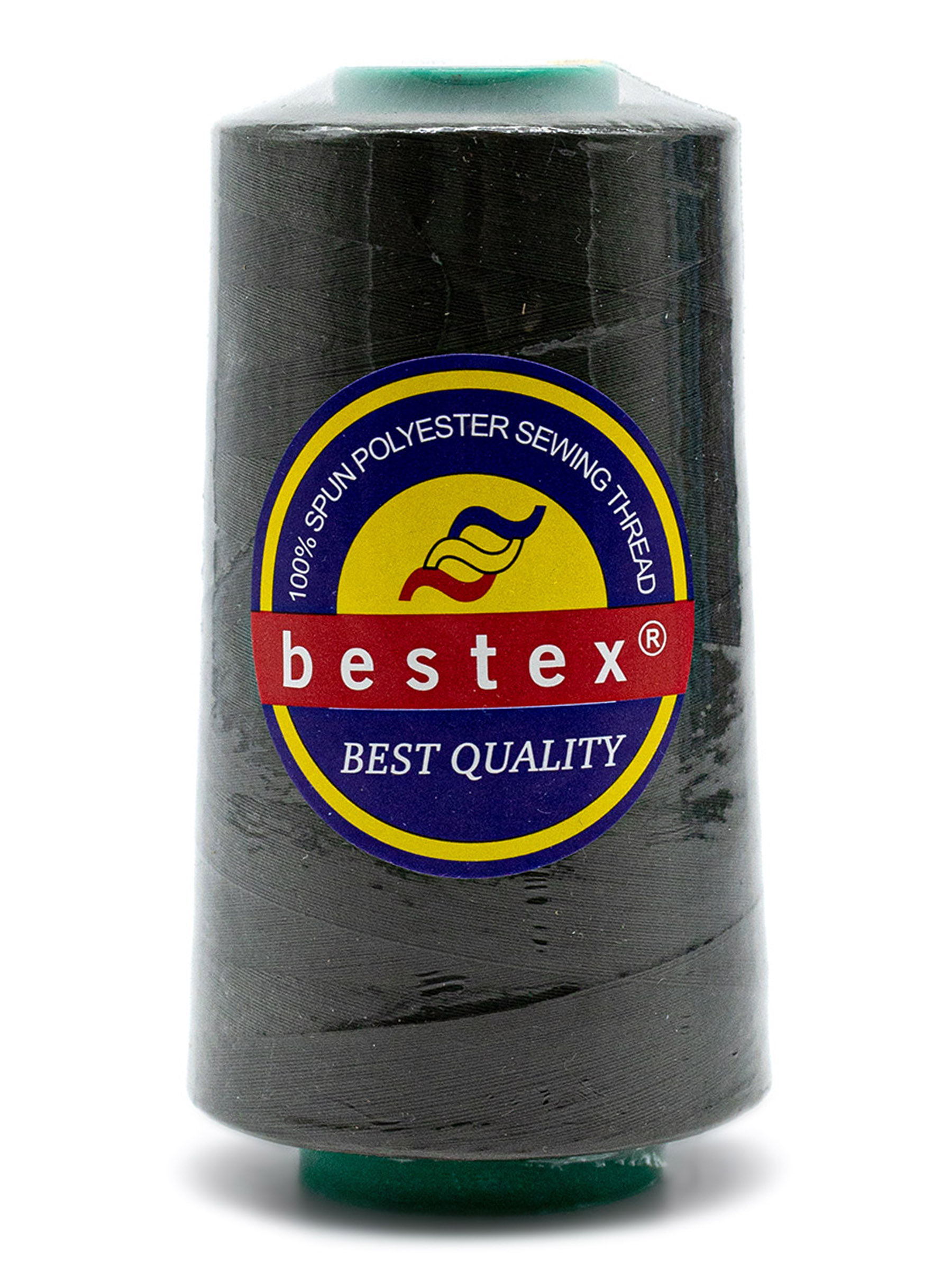Нитки Bestex промышленные для тонких тканей для шитья 50/2 5000ярд 1 шт 345 темный болотный - фото 5
