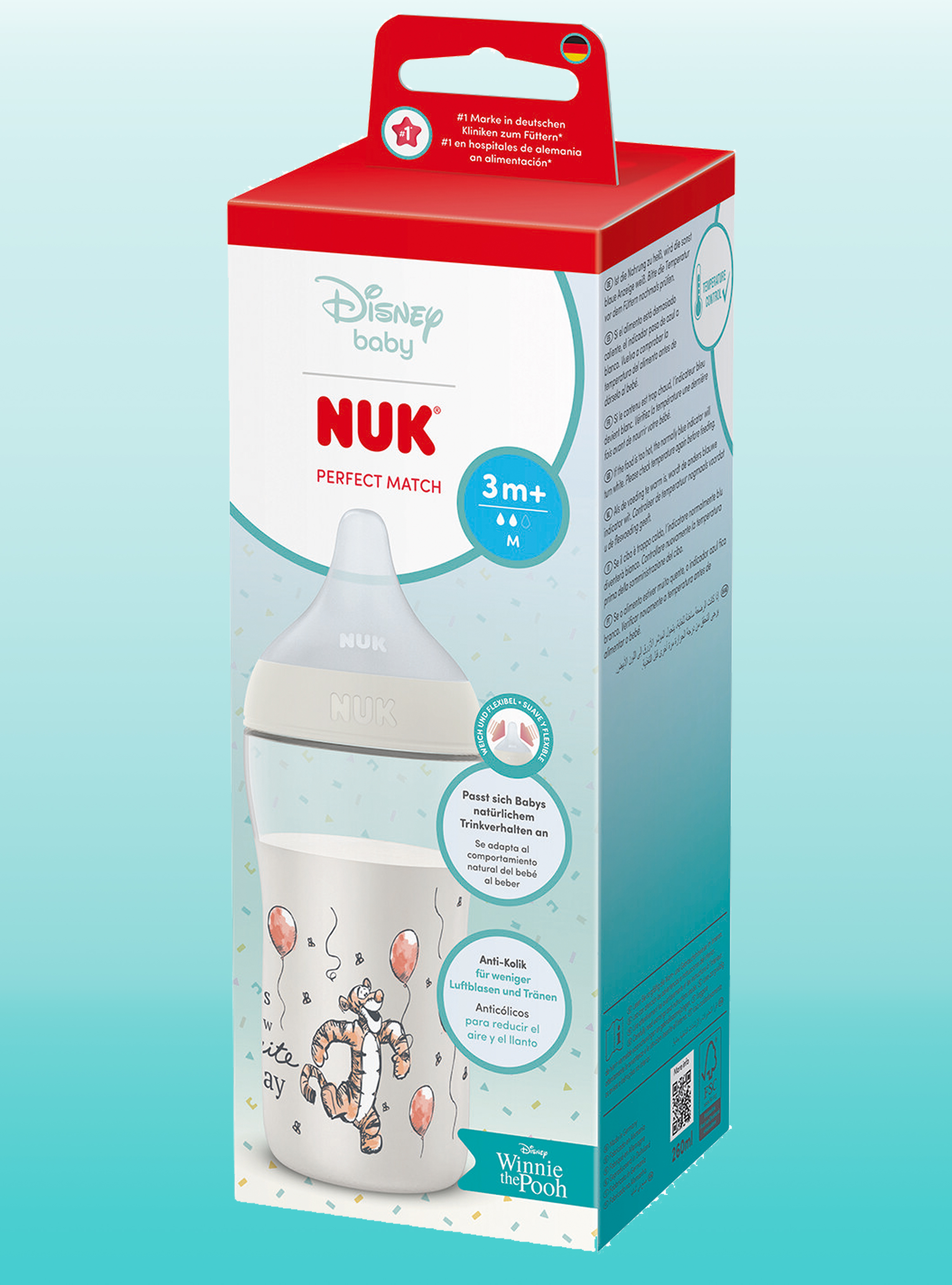 Бутылочка Nuk 260 мл 1 шт. - фото 2
