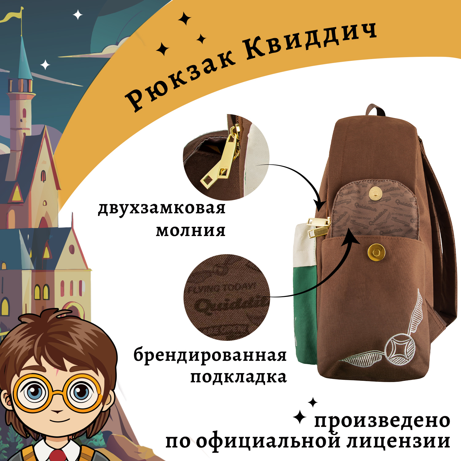 Рюкзак Harry Potter Квиддич - фото 3