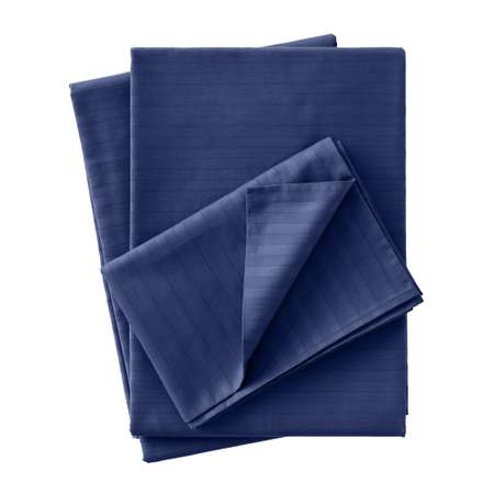 Комплект постельного белья LOVEME Indigo 1.5СП наволочки 70х70 см страйп-сатин 100% хлопок
