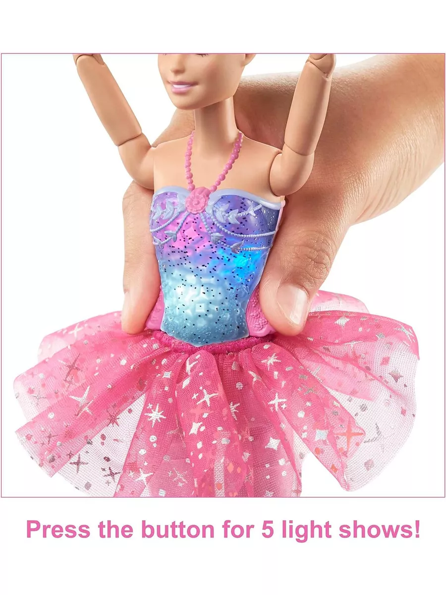 Кукла модельная Barbie Dreamtopia Светящаяся Балерина высота 29 см HLC25 - фото 4