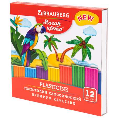 Пластилин Brauberg 12 цв.