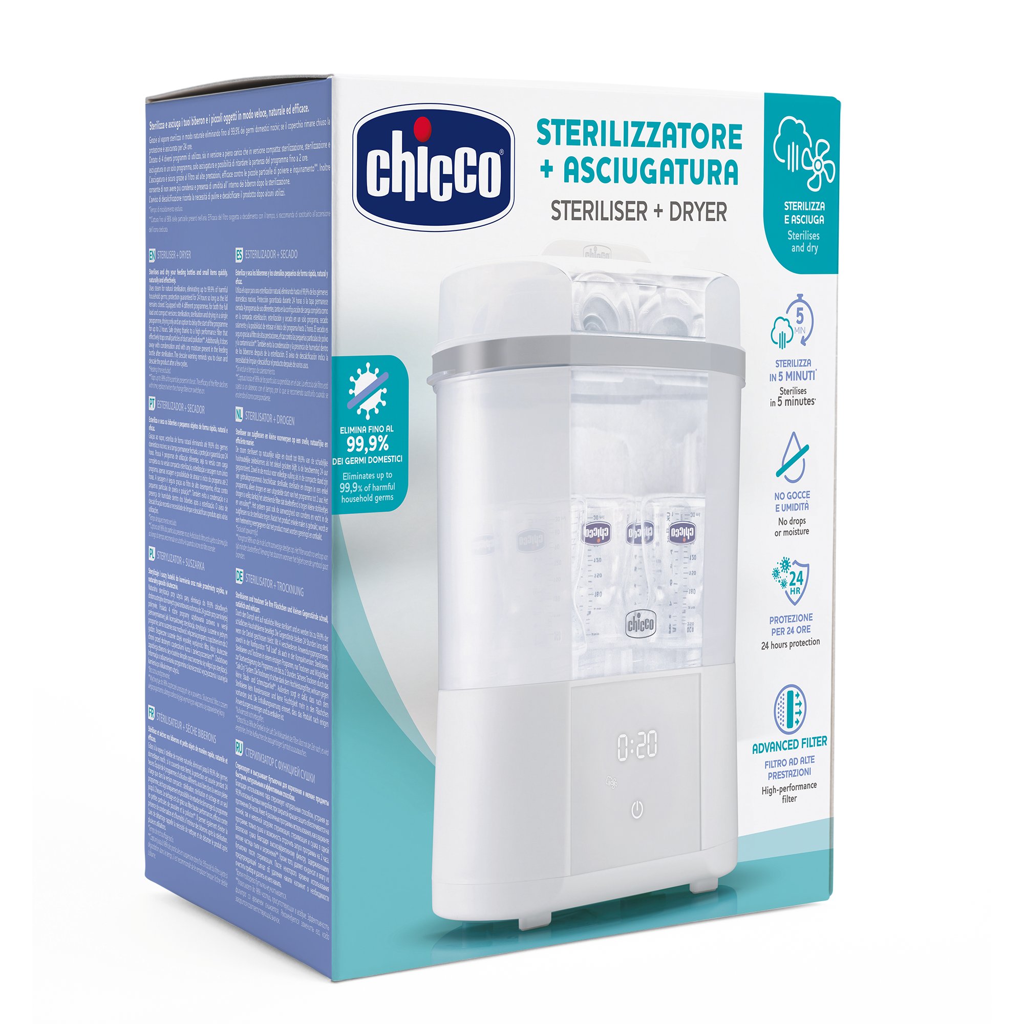 Стерилизатор для бутылочек Chicco Steriliser с функцией сушки - фото 19