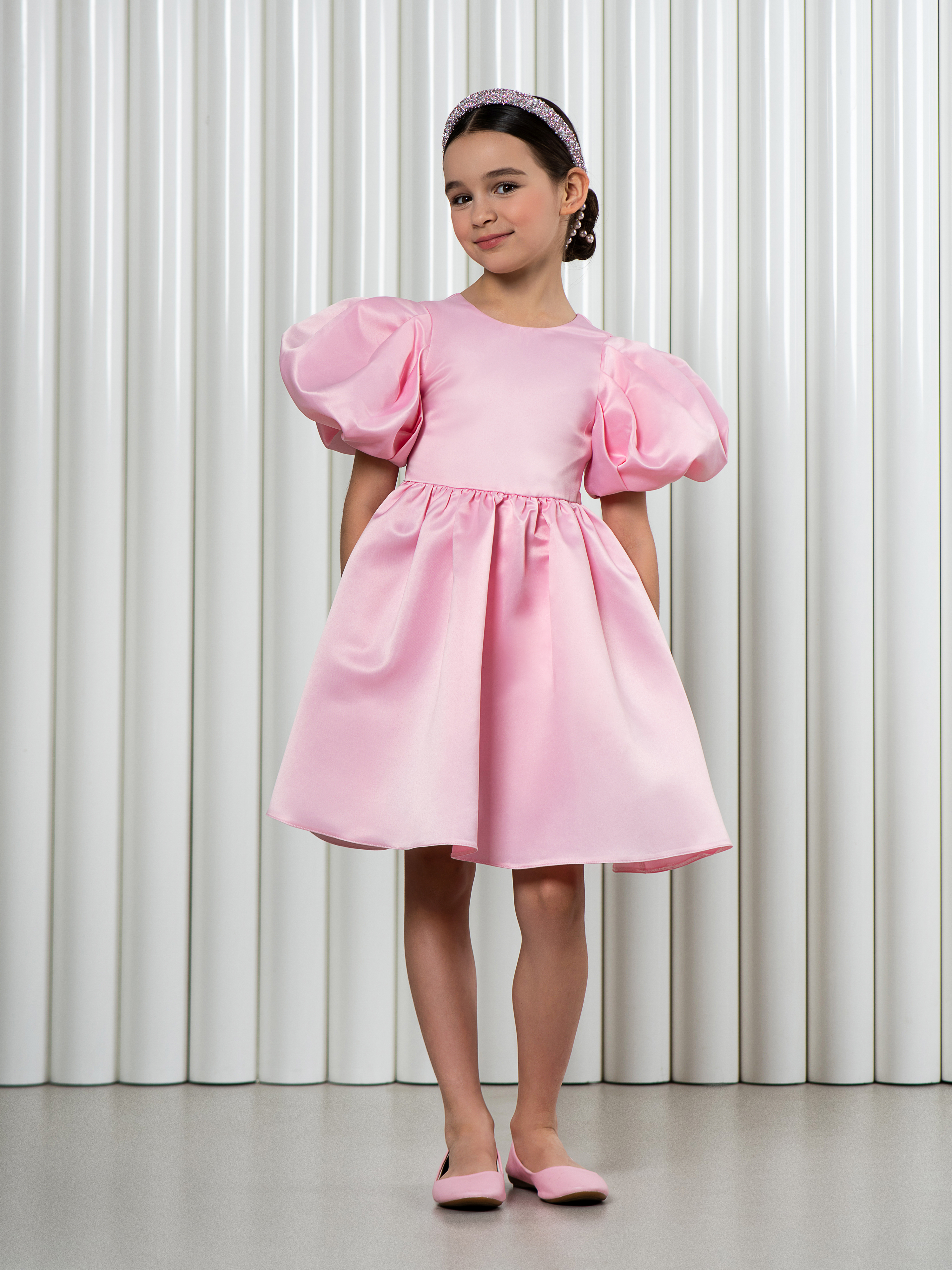 Платье LisaWeta D-145 розовый - фото 2