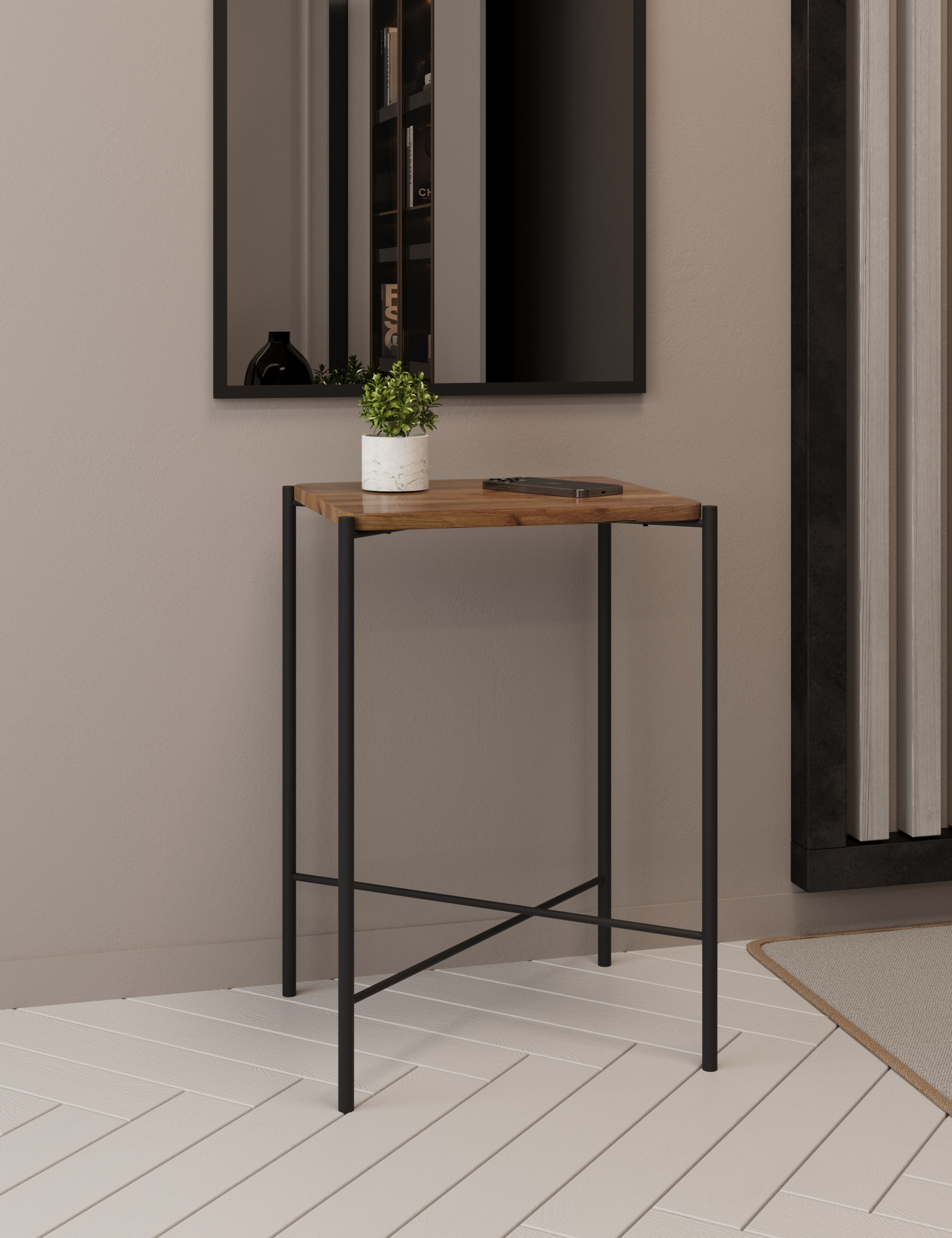 Стол журнальный SLINE Лори Вяз браун - фото 3