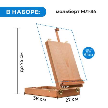 Набор для рисования Малевичъ подарочныйнабор картина маслом