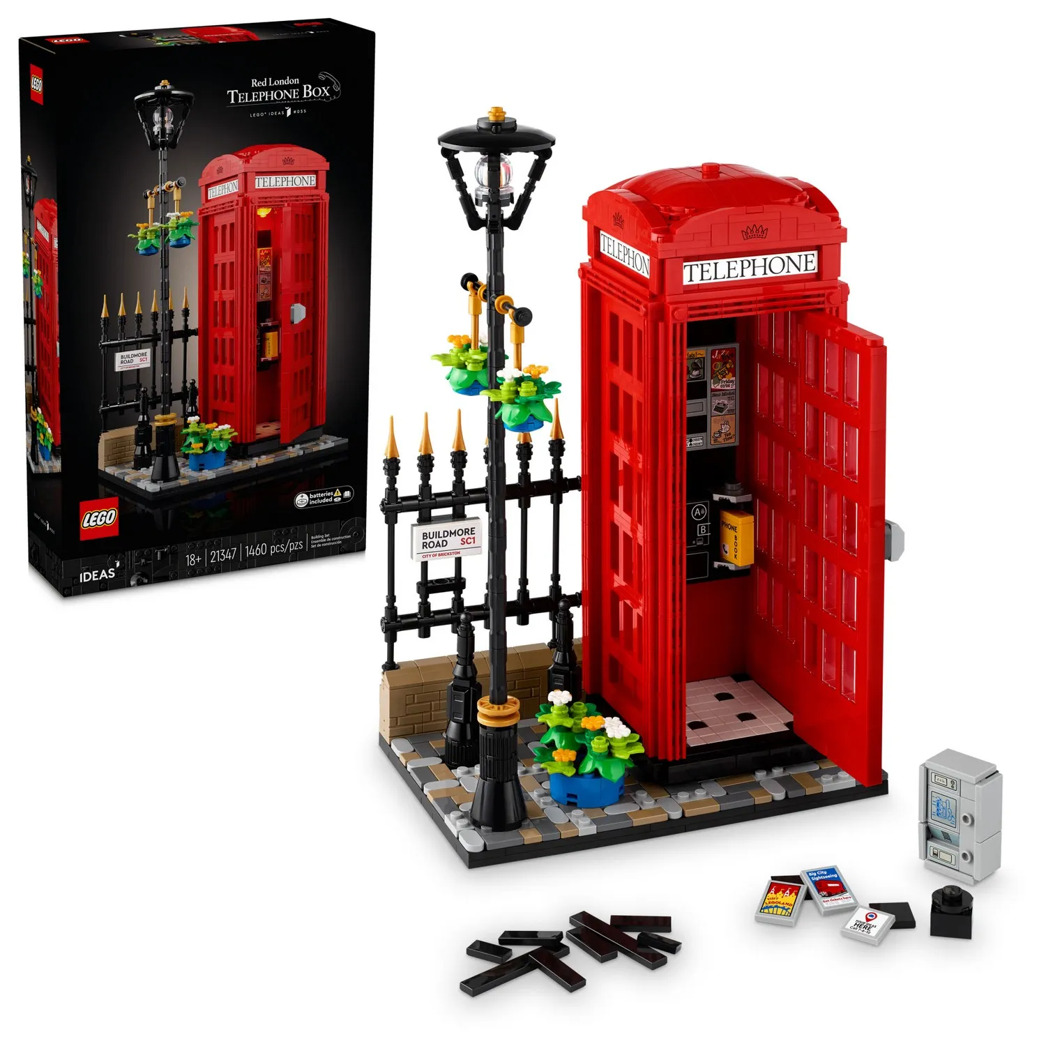 Изображение товара Конструктор LEGO Ideas 21347 Красная лондонская телефонная будка с световым эффектом