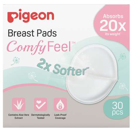 Вкладыши для бюстгальтера Pigeon ComfyFeel одноразовые с алоэ 30шт