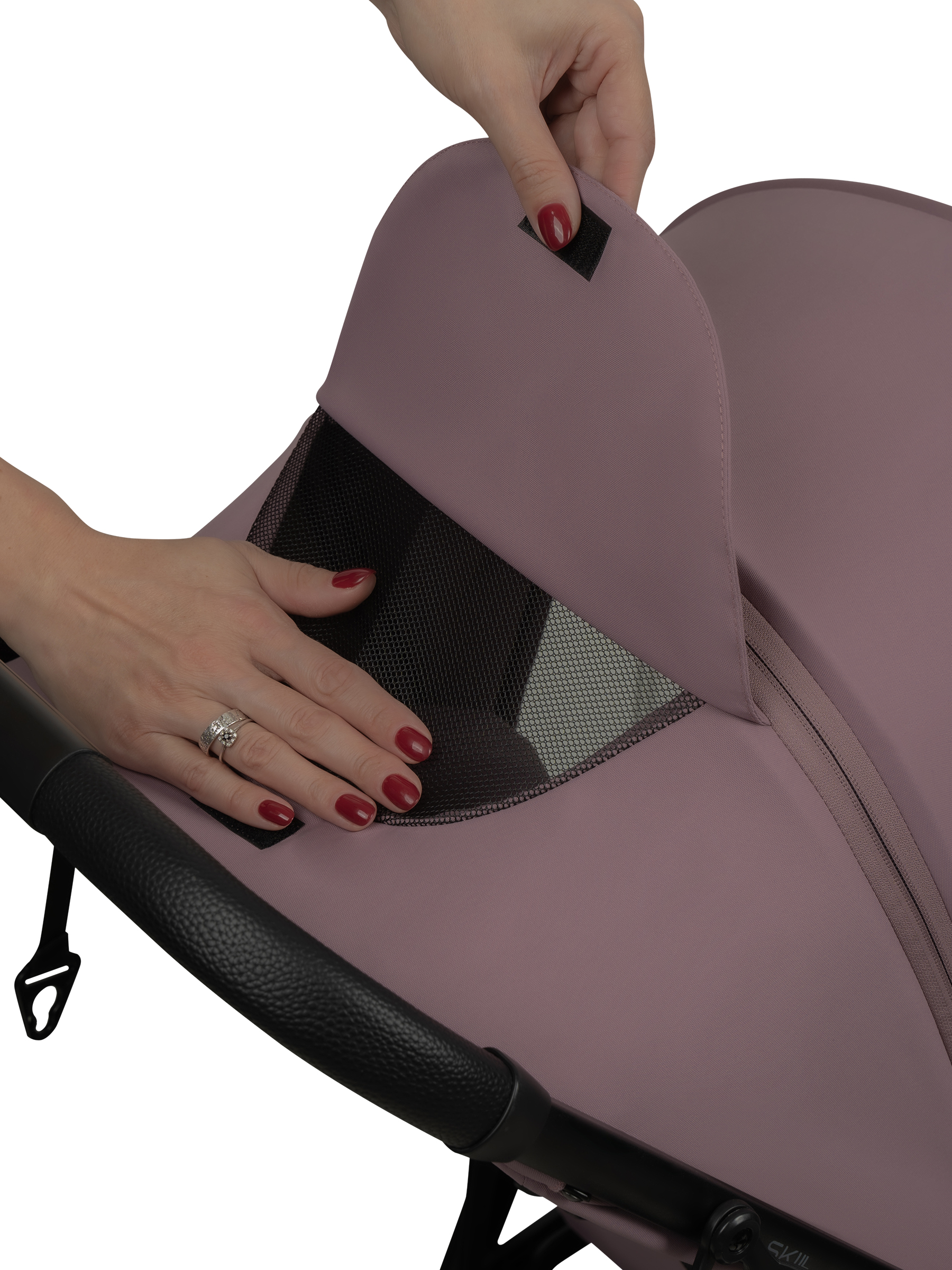 Коляска прогулочная JOVOLA Skill розовый - фото 26