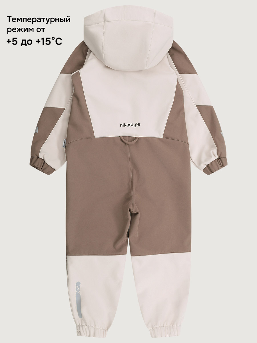 Комбинезон NIKASTYLE 8л15026 кешью/кофе - фото 5