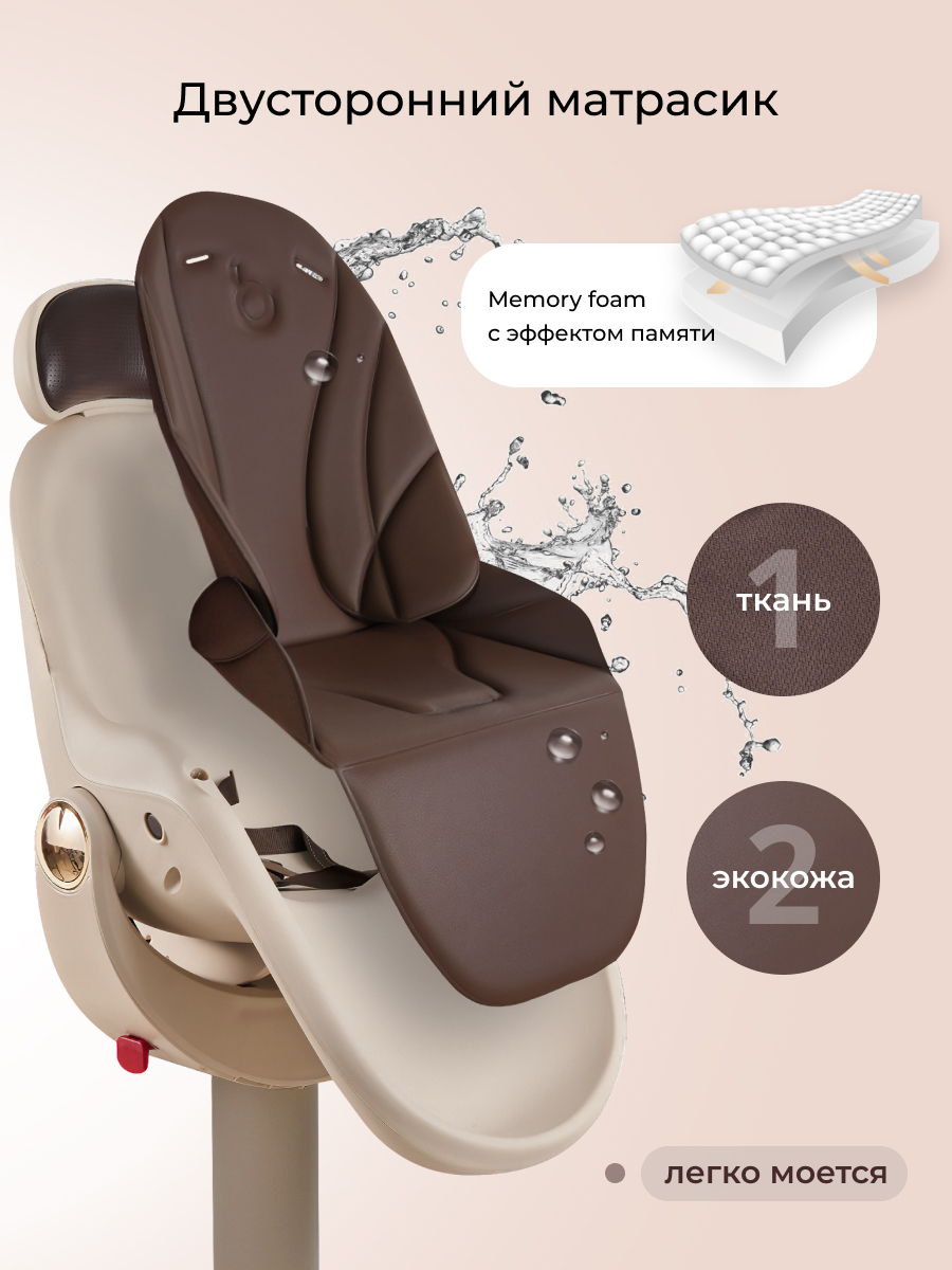 Стульчик для кормления Aimile Gold коричневый - фото 8