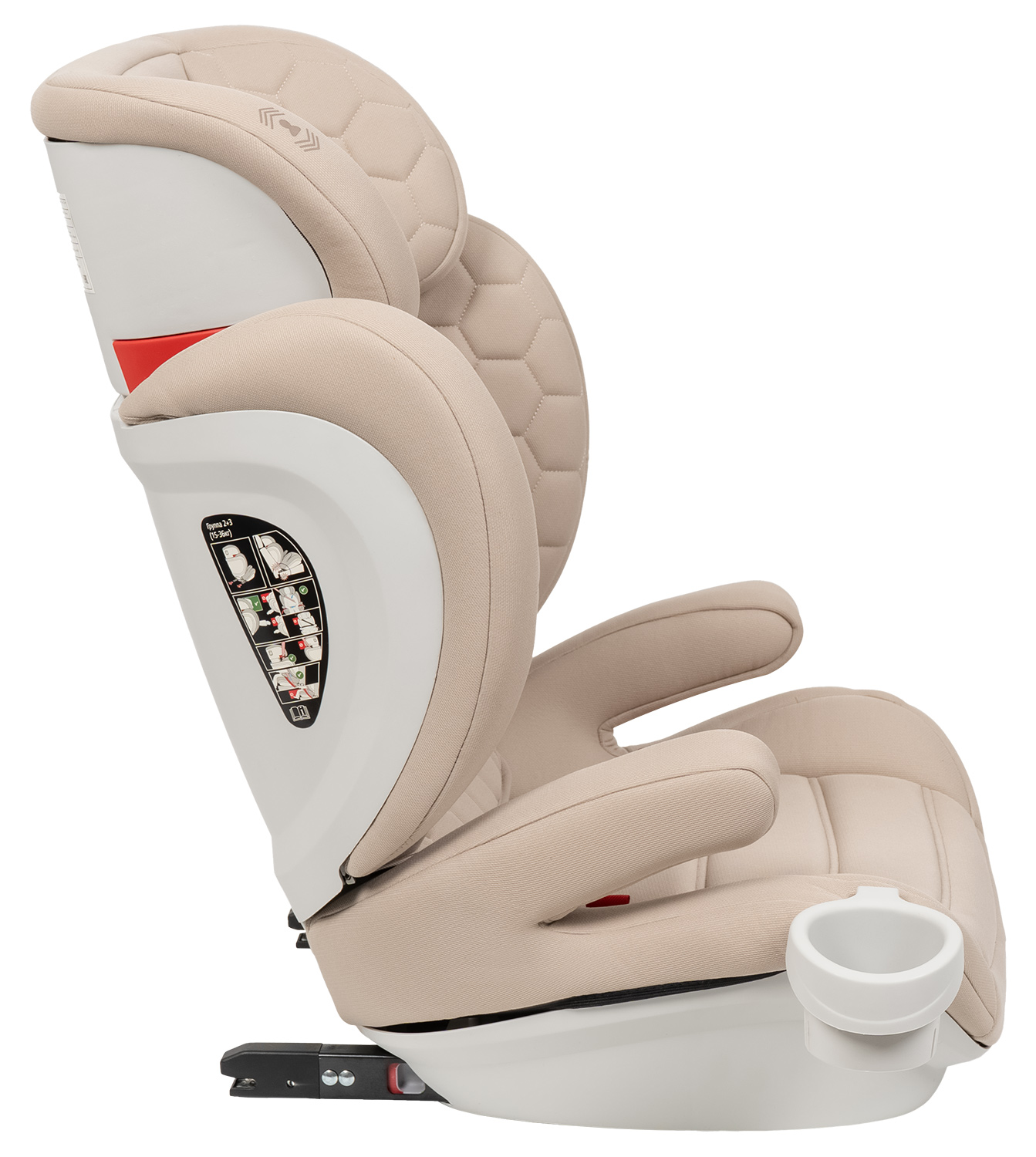 Автокресло Costa YB802A Isofix 2/3 (15-36 кг) бежевый - фото 8