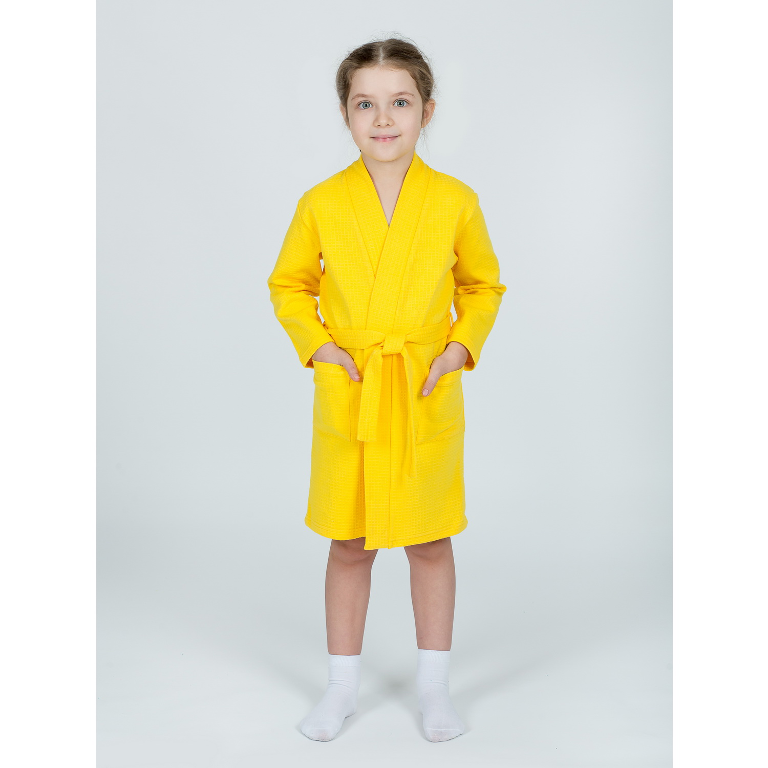 Халат KiMMi co К-1408913 желтый - фото 5
