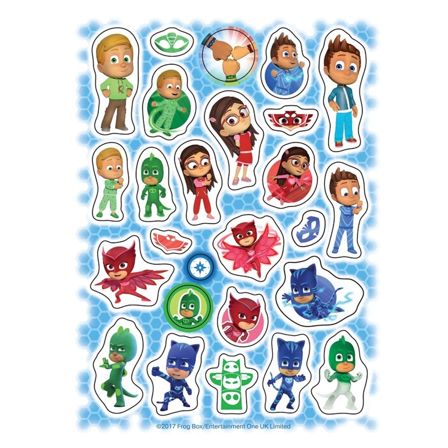 Набор наклеек PJ masks 100 шт Герои в масках. (зеленый) - фото 2